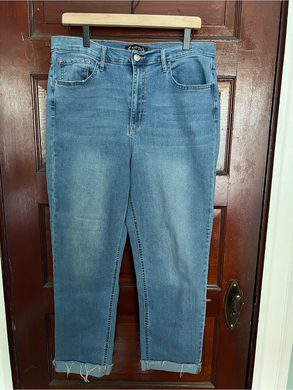 Nanette Lepore Jolie Super High Rise Straight Jeans